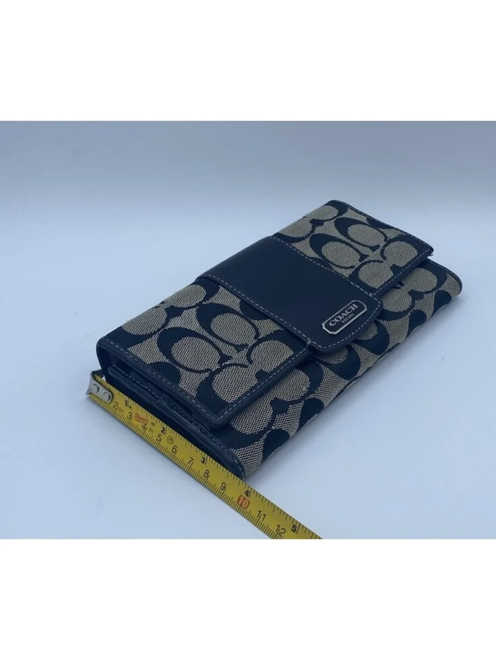 Coach Wallet Signature Canvas/ Leather Details, Light Lavender Inside